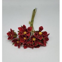 Pomito flor mini foam margarita d.2,1cm x 10 burdeos