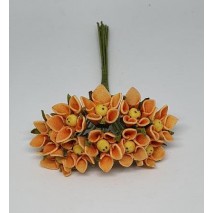 Pomito flor mini foam margarita d.2,1cm x 10 naranja