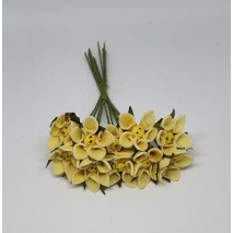 Pomito flor mini foam margarita d.2,1cm x 10 amarillo