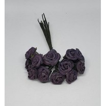 Pomito flor mini papel mini rosas d.1,90cm x 12 azul
