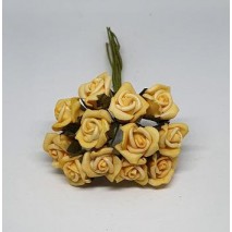 Pomito flor mini foam rosa d. 2cm x 12 amarilla
