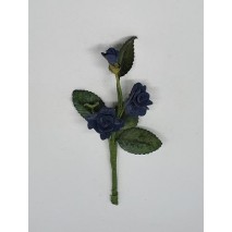 Prendido flor mini pasta rosa d.1,2cm azul