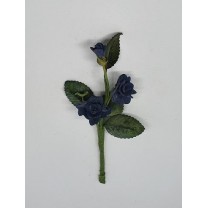 Prendido flor mini pasta rosa d.1,2cm azul