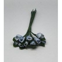 Pomito flor mini foam tulipán d.0,5cm x 10 azul