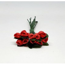 Pomito flor mini foam tulipán d.0,5cm x 10 rojo