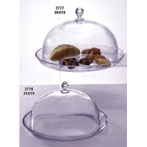 Plato tarta cristal s/pie c/tapa d.30 cm