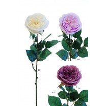 Rosa artificial inglesa d.9cm 1047 burdeos