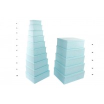 Caja almacen cartón rectangular lunares azul cielo 22 x 15x9cm,75cm
