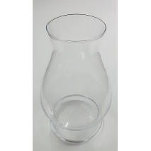 Alquiler florero cristal c/pie abombado h.40 cm d.19 cm