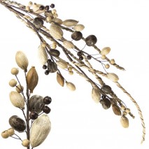 Rama semillas preservadas  y trenza de fibra 50 x 9 cm