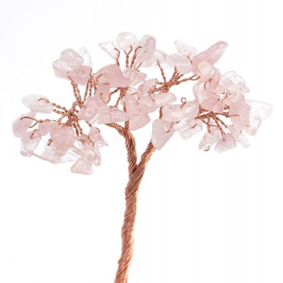 Pomito flor mini pedreria natural x 48 rosa