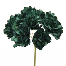Pomito flor mini papel zinnia 3,5 cm x 12 verde oscuro