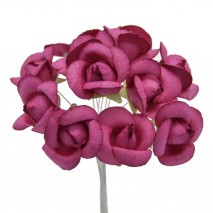 Pomito flor mini papel rosa 2,5 cm x 12 buganvilla