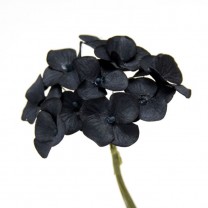Pomito flor mini papel hortensia 2,5cm x 12 negra
