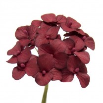 Pomito flor mini papel hortensia 2,5cm x 12 granate