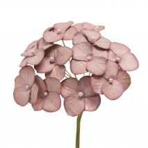 Pomito flor mini papel hortensia 2,5cm x 12 rosa palo