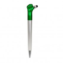 Regalo bolígrafo/puntero personalizable plata/verde