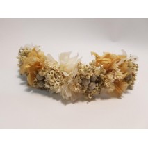Corona abierta de niña línea Elisa de 16 cm flores preservadas