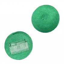 Base tocado paja sintética con peinecilla 14 cm verde