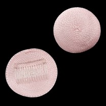 Base tocado paja sintética con peinecillo 11cm rosa bebe