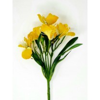 Alstroemeria artificial x 5 flores 60cm amarilla