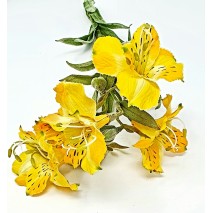 Alstroemeria artificial luxe x 5 flores amarilla
