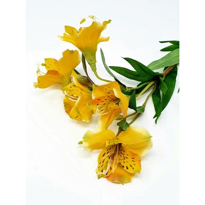 Alstroemeria artificial x 5 flores 60 cm amarilla