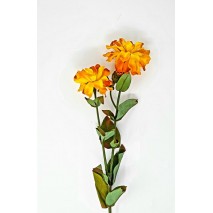 Zinnia artificial x 2 flores naranja