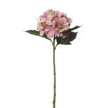 Hortensia artificial x 1 flor grande rosa malva