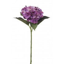 Hortensia artificial x 1 flor grande lila