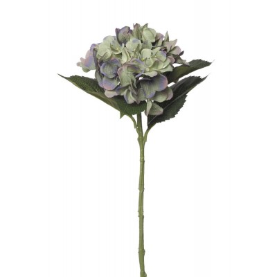 Hortensia artificial x 1 flor grande verde/azul