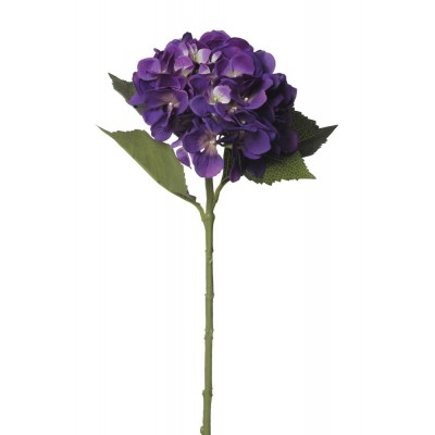 Hortensia artificial x 1 flor grande morada