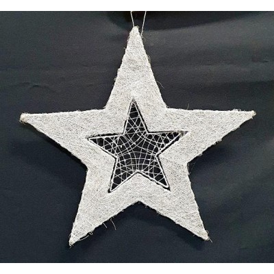 Estrella sisal plata 40 cm