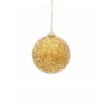 Bola navidad cristalitos alar juntos oro/rojo d.8cm surtidas