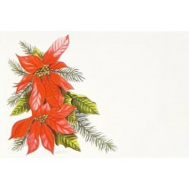 Tarjeta regalo navidad flor poinsetia 9 x 6cm