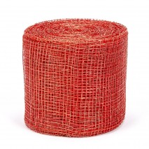Rollo cinta sinamay  7 cm x 10 m rojo
