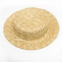 Sombrero canotier niño paja copa 5 cm ala 5 cm t.52 natural