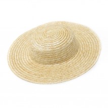 Sombrero canotier paja copa 6-7 cm ala 9 cm