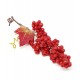 Detalle frutas uva brillante 20cm rojo