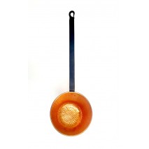 Cazo cobre rebatido mango hierro l.60  x d.20 cm