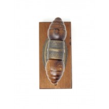 Percha madera-bronce 5 x 12 x 12cm