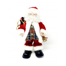 Papa Noel con saco y campana 35 cm 