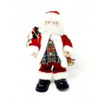 Papa Noel con saco y campana 35cm