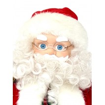 Papa Noel con saco y campana 35 cm 