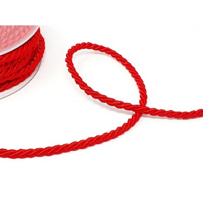 Rollo cordón rayón  6 x 15 mts. rojo