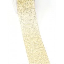 Rollo cinta tela yute 60mm x 10mtros.dorado/blanco 