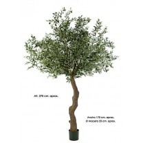 Árbol olivo artificial x 10064 hojas x 180 frutos Alt.270cm.