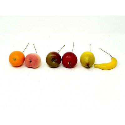 Caja 36 frutas mini artificiales d 4cm surtidas
