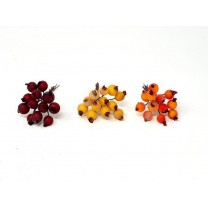 Pick 12 frutos del bosque d.1cm largo 7cm surtidos 3 colores