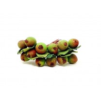 Pick 12 frutos del bosque artificial d.1,2cm 10cm verde